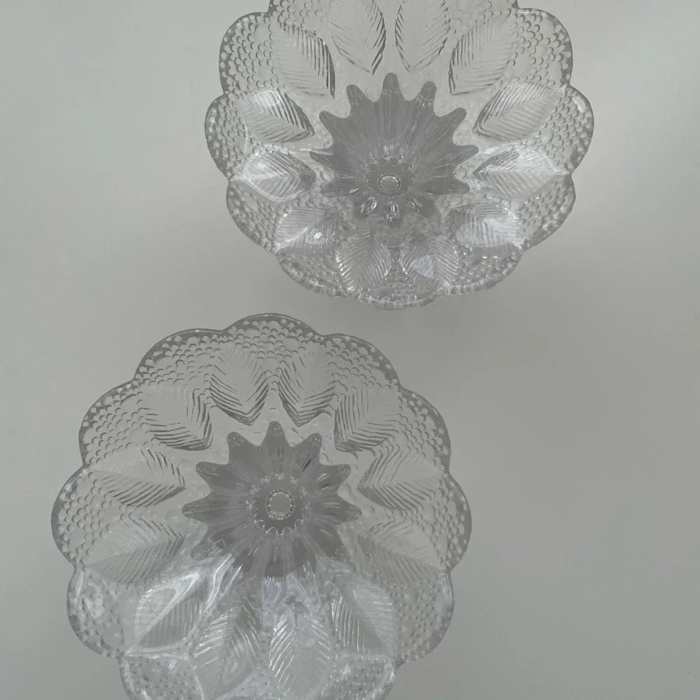 Vintage Lausitzer Glas ‘Medea’ Pattern Crystal Set‎ of 2